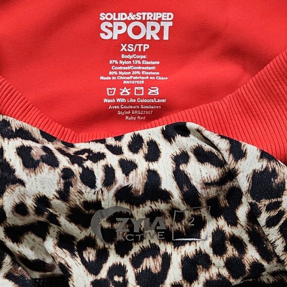 Leggings Womens XS Lot of 2 Solid & Striped Zyia Stretch Bright Activewear Ankle - Picture 3 of 16